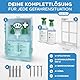 Augenspülstation inkl. 2 × 500 ml Flaschen Kochsalzlösung und Wandhalterung - Augenspülung - Augendusche - Eyewash station - sterile NaCl 0,9 Augenspüllösung - Eye wash