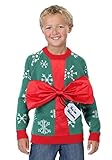 Fun Costumes Kid's Present Ugly Christmas Sweater - L Green