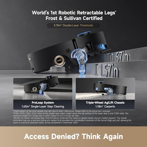 Image of DREAME Aqua10 Ultra Roller Complete Robot Vacuum and Mop & 30,000Pa Suction, Self-Cleaning Dock & Extending Roller Mop, Heat-Washes & Dries, Carpet Protection, AI Camera & LiDAR Avoidance Tech (Black)