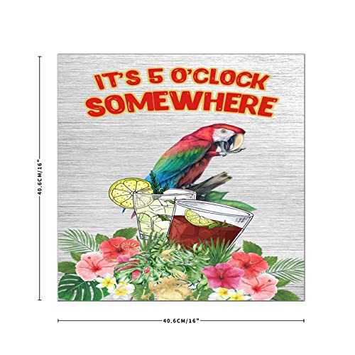 Panneau bois It's 5 O'Clock Somewhere pour bar de salon - 3