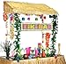 Party City Tiki Bar Hut, Includes Reusable Tiki Bar Hut and Decorative Hibiscus Garlands