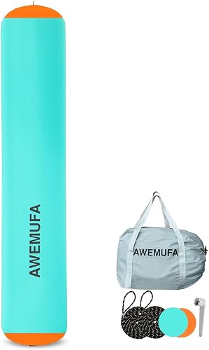 AWEMUFA 6ft/10ft Inflatable Boat Fender for Docking Heavy Duty, Large Boat Bumper for Docking, Inflatable Boat Dock Bumper Inflatable Fender for Pontoon Boat, Fishing Boat, Small Yacht(NO Pump)