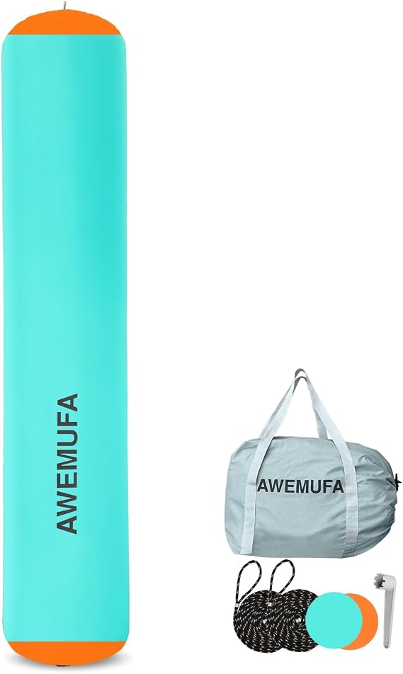 AWEMUFA 6ft/10ft Inflatable Boat Fender for Docking Heavy Duty, Large Boat Bumper for Docking, Inflatable Boat Dock Bumper Inflatable Fender for Pontoon Boat, Fishing Boat, Small Yacht(NO Pump)