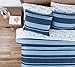 Nautica - King Comforter Set, Reversible Cotton Bedding with Matching Shams, Medium-Weight for All Seasons, Oeko-Tex Certified (Longpoint Blue)