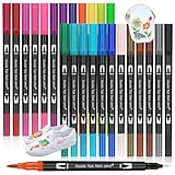 Jadesiegel Lot de 24 Marqueurs pour Textile Lavables | Couleurs Vives et Couvrantes pour Tissu | Tenue Permanente sur T shirt, Sac & Casquette (24 Couleurs)