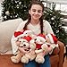 MaoGoLan 14 inch Christmas Teddy Bear Stuffed Animal Plush Bear with Classic Xmas Outfits - Removable 8'' Santa Coat & Hat Fit Most Small Plush Toys - Christmas Decorations & Gifts, 1 Pack