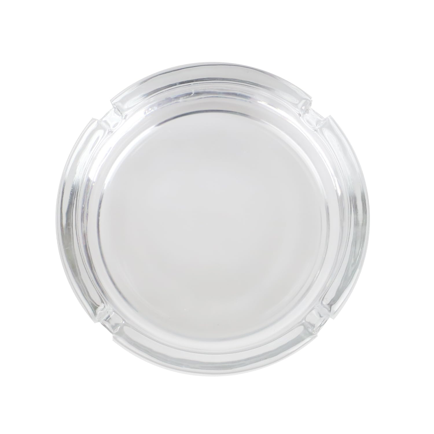 HomeBasics Glass Ashtray – Indoor and Outdoor Use – Classic Round Glass for Cigarettes, Cigars, Burning Incense