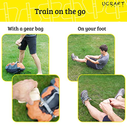 Ucraft Pocket-Sized Climbing Fingerboard | Double-Sided Grip Strength Training Board | Wooden Hang Board For Pull Up Grips | Pinch Training Finger Board | Non-Slip, Portable & Lightweight Hang Board #TOP5