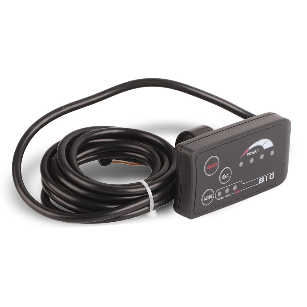 E Bike Controller Display Waterproof Electric Brushless Controller Display Control Panel 36V 48V Electric Bicycle 810 LED Display With 5 Wire Cable Control Panel for Electric Bike Scooter