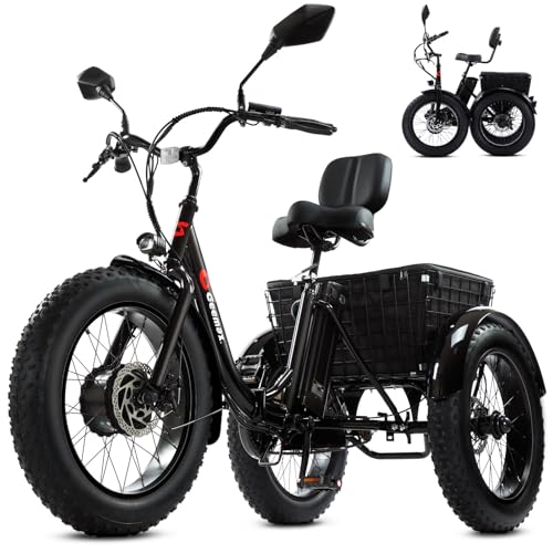Electric Tricycle for Adults, 20" x 4.0 Fat Tire Electric