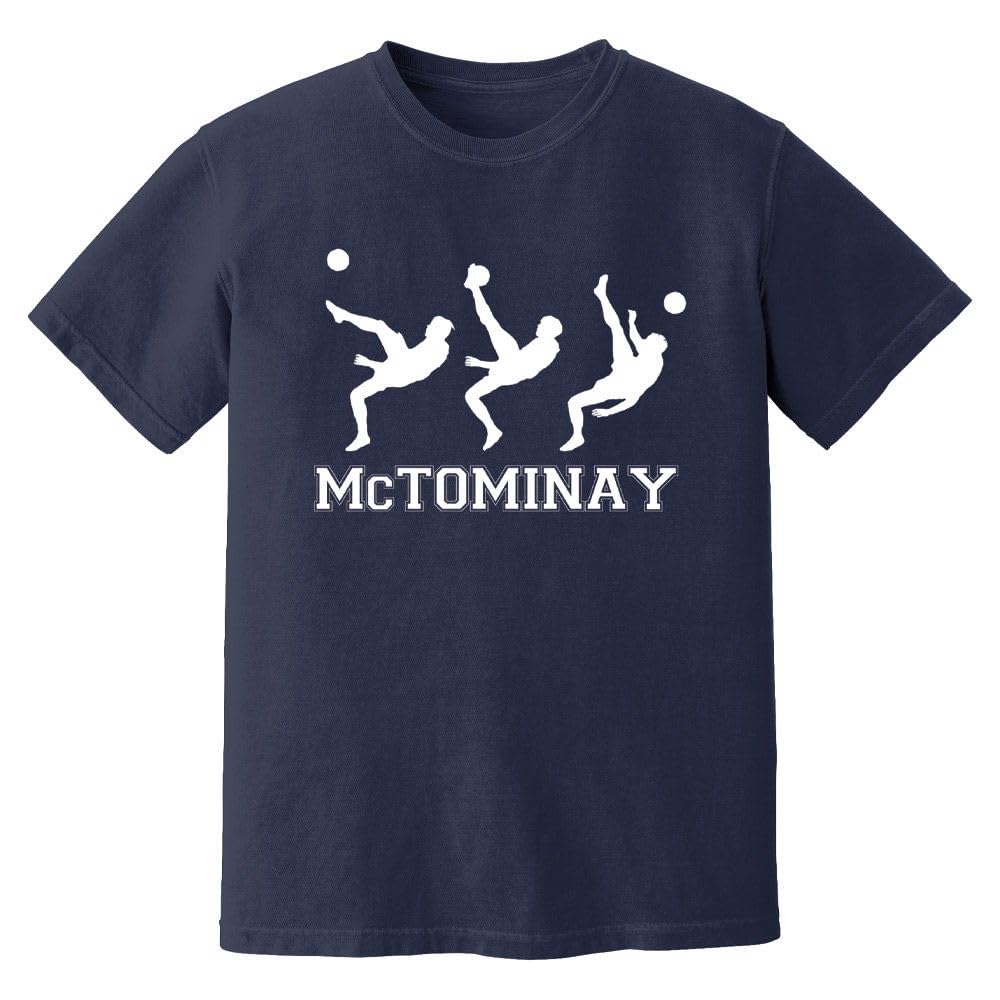 Glade Sports McTominay Overhead Kick Cotton T-Shirt, Navy, Regular Fit (UK, Alpha, XXL, Regular, Regular, Navy)