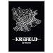 Produktbild JUNIWORDS Stadtposter - Wähle Deine Stadt - Krefeld - 60 x 90 cm Poster - Schrift A - Schwarz