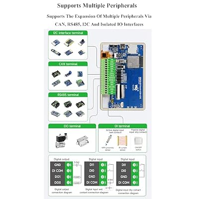ESP32-S3 4.3inch Capacitive Touch Display Development Board, 5-Point Touch Screen IPS LCD 800480, 32-Bit LX7 Dual-Core Processor Up to 240MHz, Support Wi-F-i & Bluetoo-th Onboard CAN RS485 I2C Ports