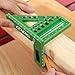Carpenter's Square Ruler 3D Multi-Angle Measuring 22.5-90 Degree with Position Pin Layout Aluminum Alloy Miter Triangle Ruler Layout Measuring Tools Carpentry Tool (Metric)