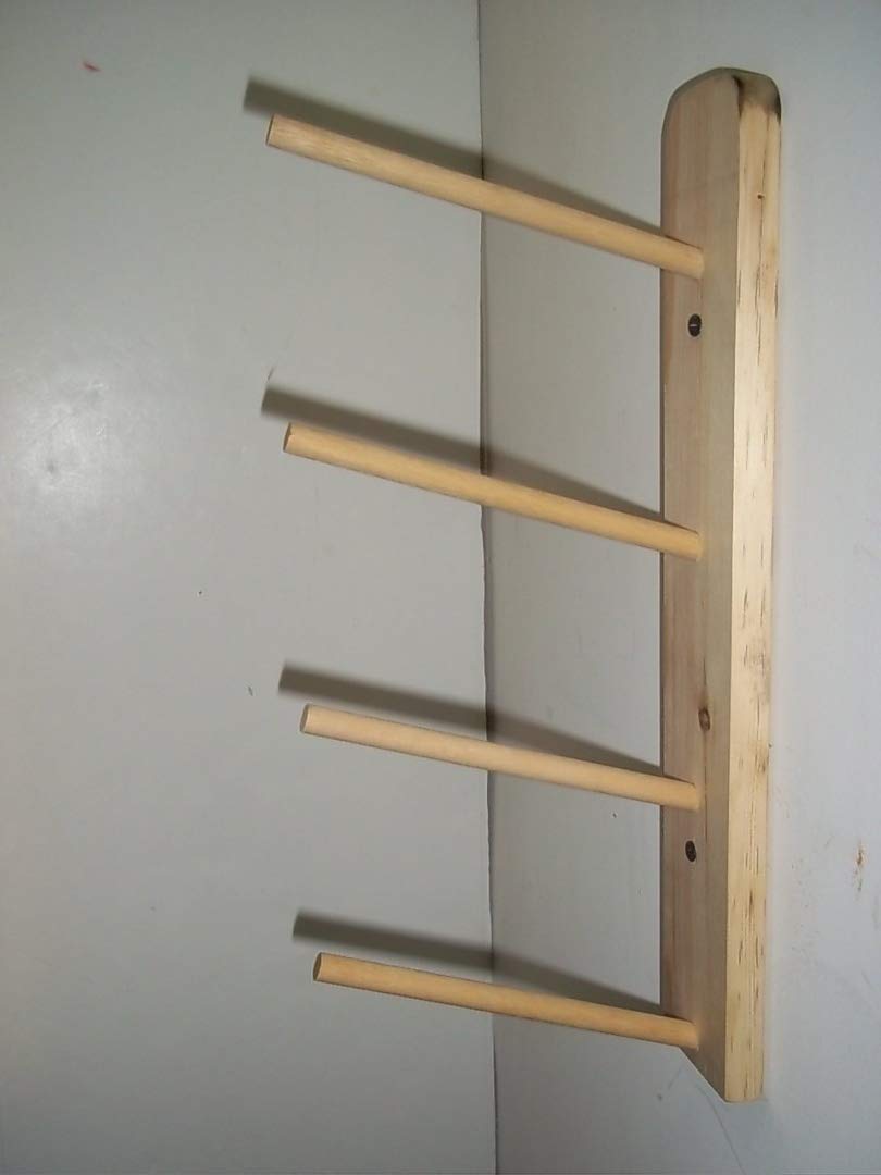Wood Storage Rack 4 Pegs for Storage Needs, Ribbons, Workout, Ect...