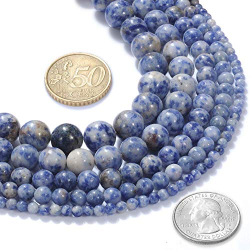 Blue White Sodalite Beads for Jewelry Making Natural Gemstone Semi Precious 12mm Round 15 inch(31-33pcs) - Image 3