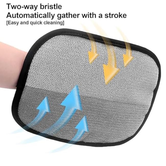 2025 New Upgraded Electrostatic Pet Hair Removal Gloves - Reusable Cat Hair Remover & Dog Hair Removal Mitt with Elastic Cuff & Finger Loops for Furniture, Bedding, Car (1pcs)-YoCjMdXo