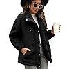 TCOT Womens Sherpa Jacket Warm Winter Teddy Bear Coat Casual Fleece Zip Up Faux Shearling Outwear with Pockets