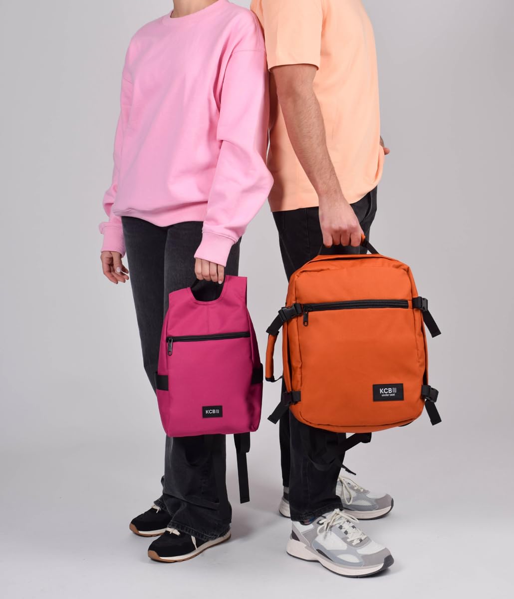 KCB Mochila de cabina Underseat | Mochila low-cost | Bolso cabina avión | Equipaje para Ryanair y Vueling | Equipaje para Easyjet | Mochila viaje | Bolso de mano cabina | 100% Vegana