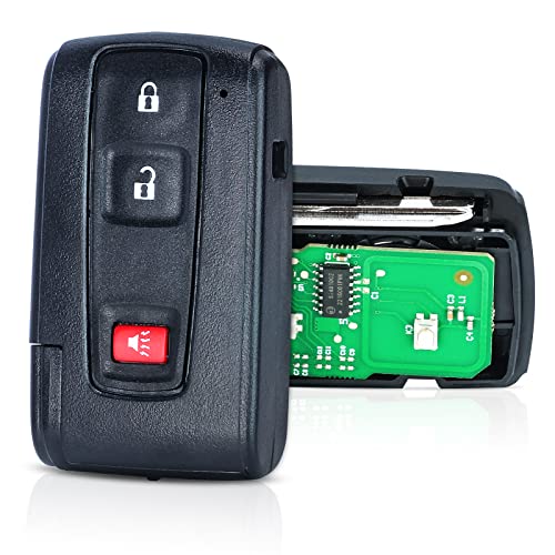 Aichiyu Key Fob Replacement for Toyota Prius 2004 2005 2006 2007 2008 2009 Keyless Entry Smart Remote Car Key MOZB21TG 312Mhz 89070-47180 for Black Logo