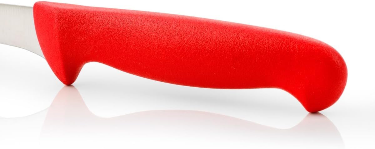Arcos Fillet Knife 8 Inch Nitrum Stainless Steel. Ergonomic Polypropylene Handle and 200 mm Blade. Sharp Steak Knife to Fillet Meat and Fish. Heavy-Duty and Ergonomic Design. Series 2900. Color Red.
