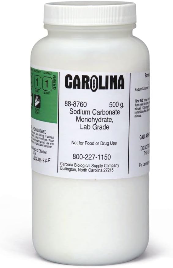 Sodium Carbonate, Monohydrate, Granular, Laboratory Grade, 500 G