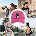 Gloryboom Cat Hat, Feral but Fashionable – Cat Hat Edition, Cats Baseball Cap, Hats for Men, Women (US, Alpha, One Size, Pink)
