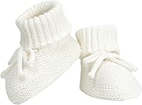 Hadetoto Newborn Baby Booties - Soft 100% Cotton Knit Warm Cozy First Walker Shoes for Infant Toddler Boys Girls
