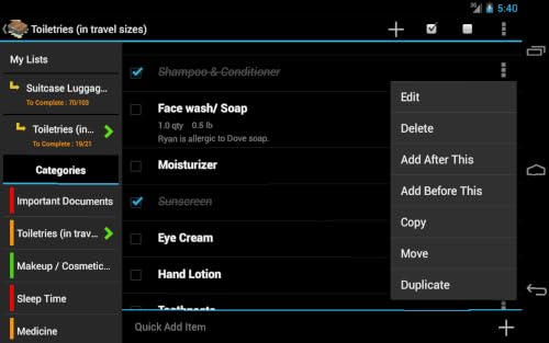 Suitcase Luggage List - Free #TOP2