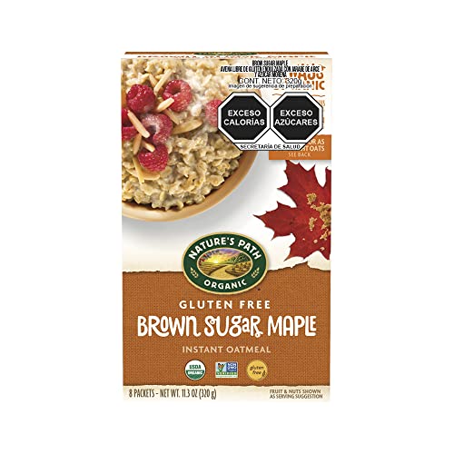 Nature's Path Organic Gluten Free Brown Sugar Maple Instant Oatmeal, 8 Packets, Non-Gmo, 31G Whole Grains, 4G Plant Based Protein, 11.3 Ounce #TOP10