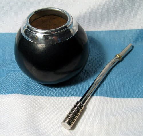 Miniatura 2 de Argentina mate calabaza de Yerba té con paja foco 2463