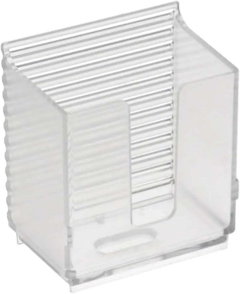 Angled view of the clear capsule collection tray