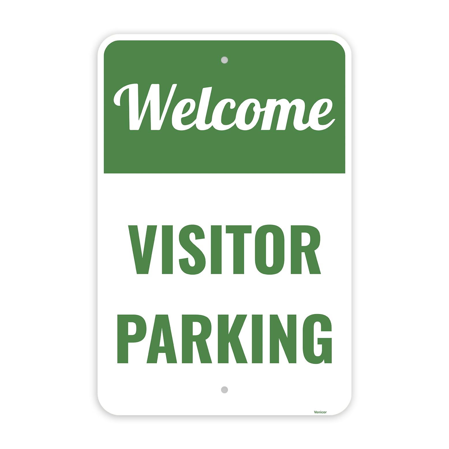 Visitor Parking Aluminum Sign, Business Guest Parking Notice, 12x8 Inch