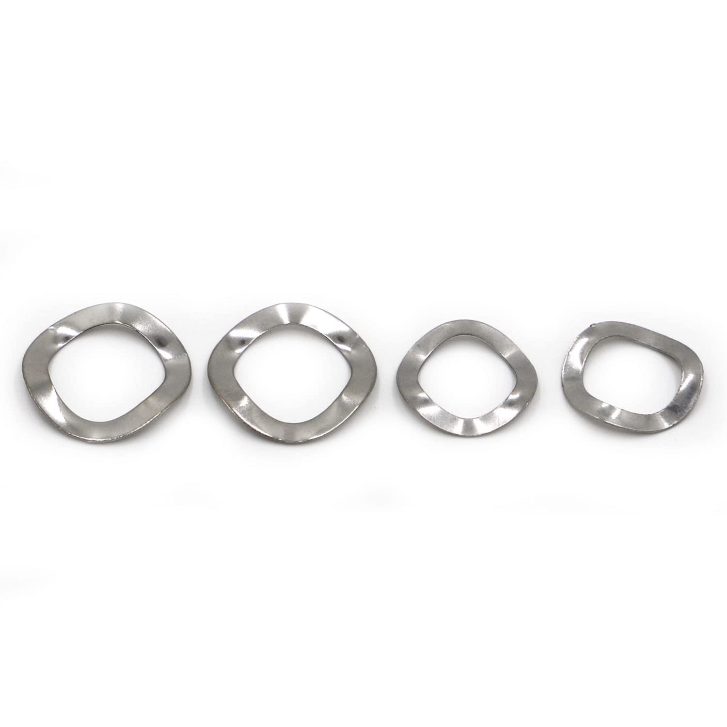 Lot de 5 à 50 rondelles élastiques ondulées en Acier Inoxydable M3-M51, rondelles élastiques ondulées à Trois crêtes en Acier Inoxydable for Arbres de roulement(10pcs M27x34x0.3)