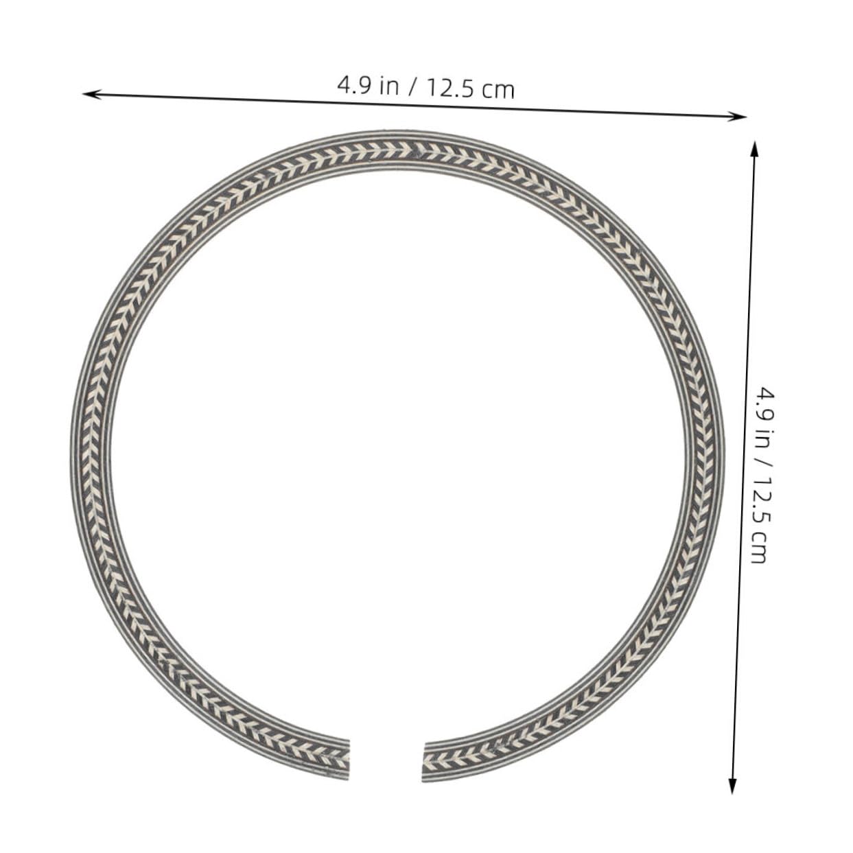 Garneck 2pcs Guitar Sound Hole Rosette Inlay Decorative Accessories for Classical Guitar Easy to Install Appearance for and Personalization