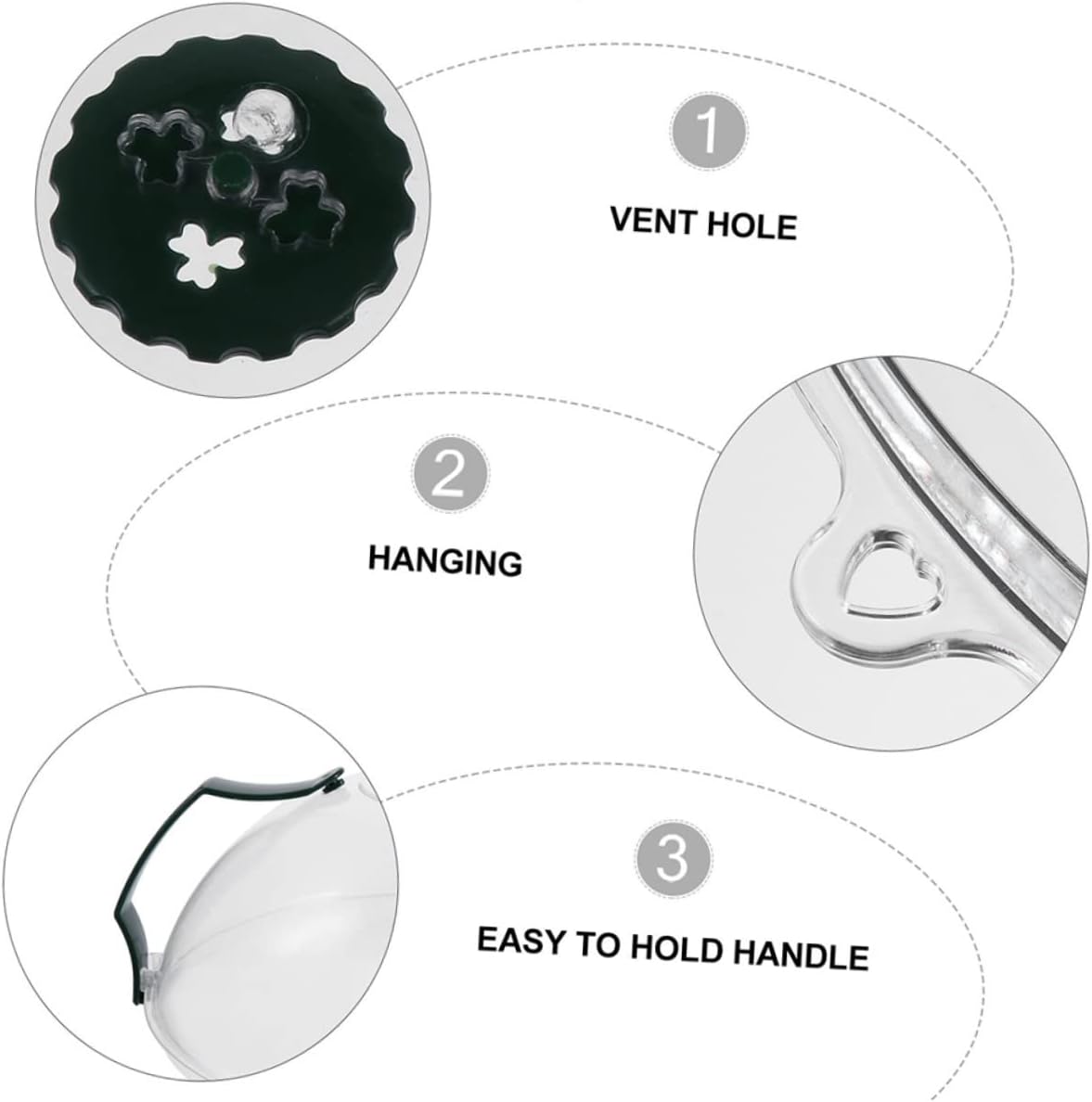 2 PCS Microwave Heating Splatter Cover Heat Resistant Food Guard Lid Plastic Suitable for Bowls and Plates Easy Clean for Microwave Cooking