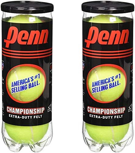 Penn Championship - Extra Duty Felt Pressurized Tennis Balls - (2 Cans, 6 Balls)