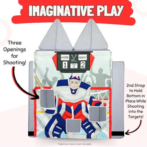 Image of Couch Swag Play Panel for Childrens Foam Sofa Kids Couch (Hockey)