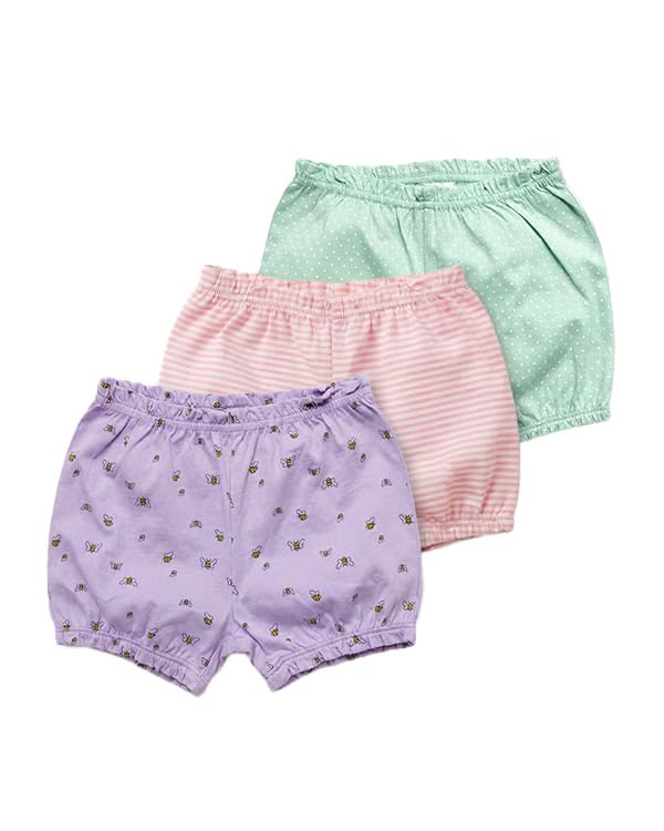 carter's Baby Girl 3-Pack Cotton Blommers in Assorted Prints with Anti Microbial Finish | Soft Baby Innerwear-picture-21