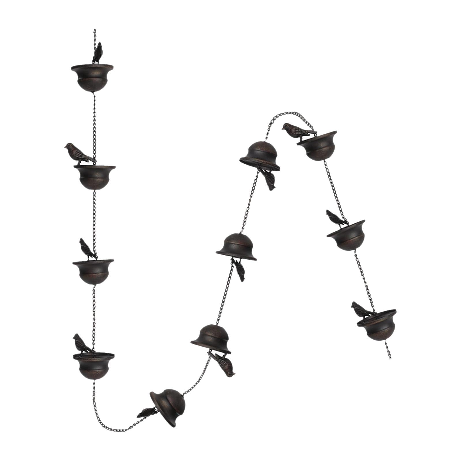 UJEAVETTE® Replacement Downspouts Home Rain Collector Cups Bird Rain Chains for Gutters (B0CBK21JJ5) Amazon Price History, Amazon Price Tracker