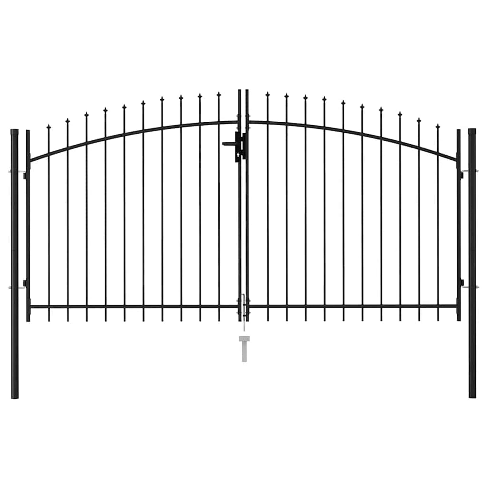 Gecheer Cancello per Recinzione Woerden Doppia Porta con Punta Superiore 299,5x199,5 cm