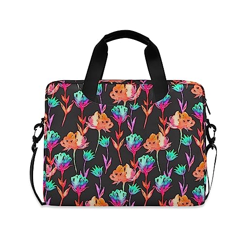 Sac à bandoulière pour ordinateur avec imprimé floral chic, la sacoche idéale et résistante
