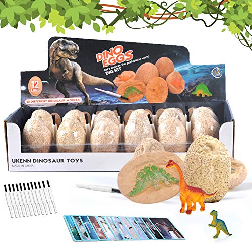 Dinosaur Toys, Dinosaur Eggs for Kids Dino Eggs Dig it up for 6 7 8 9 Years Old Kids Easter Egg Toys Gifts for Boys Girls Archaeology Science Toys for Age 6-12 Dinosaur Eggs Excavation Surprise Gifts