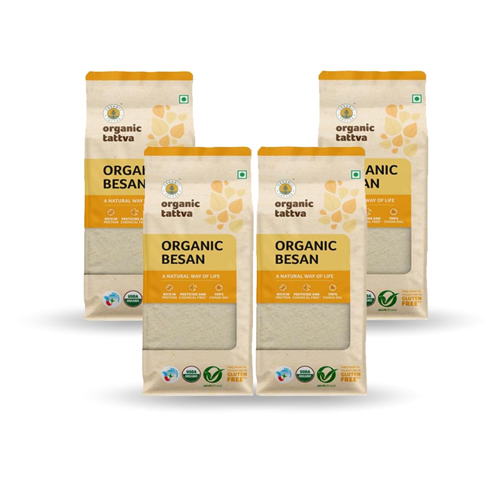 Organic Tattva, Organic Besan, 500 gm | Bengal gram Flour | 100% Chana Dal | Fine Besan | Rich in Protein | Naturally Gluten Free | Pesticide and Chemical Free (B0CGM9DD4C) Amazon Price History, Amazon Price Tracker
