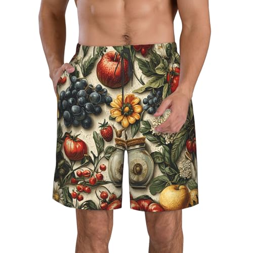 Men's Swim Trunks Bathing Suit Quick Dry Beach Board Shorts - Italian Theme Pattern Cool