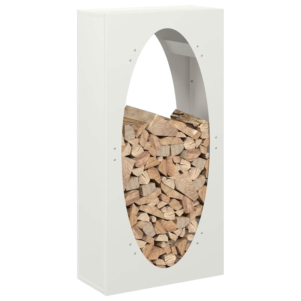 Estantería para leña de acero laminado en frío, 50 x 23 x 100 cm, para 60 kg, con almacenamiento, soporte y diseño que ahorra espacio