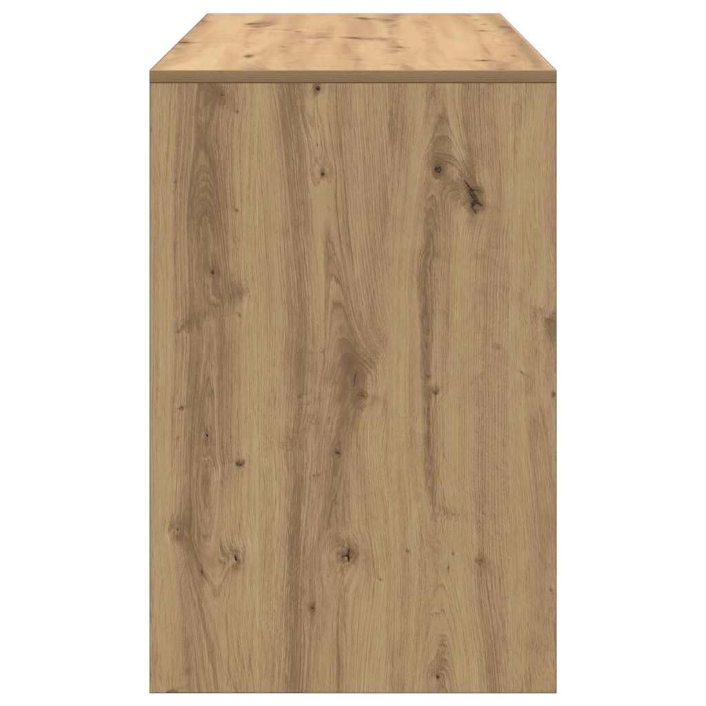 Schreibtisch Artisan-Eiche Holzwerkstoff 101x50x76,5 cm mit Schublade Stauraum für Homeoffice Arbeitszimmer und Jugendzimmer ergonomisch platzsparend Ablage für PC Laptop und Gaming