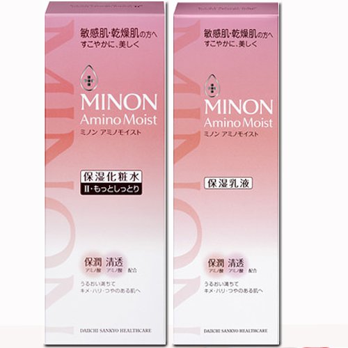 【人気セット】ミノン アミノモイスト モイストチャージ ミルク100g＋ローションII もっとしっとりタイプ 150mLセット (4987107616524+4987107616395)のサムネイル