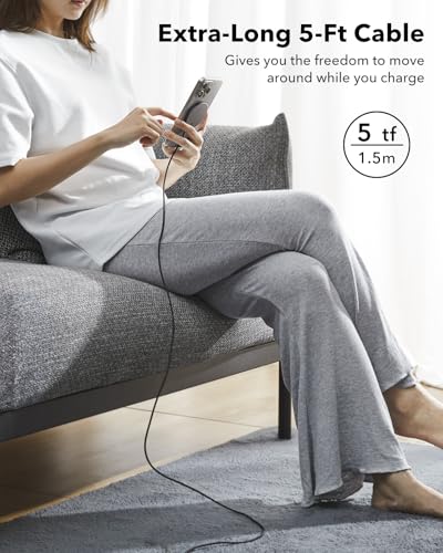 Image of ESR Magsafe Charger for iPhone, Wireless Charger Compatible with iPhone 17 /16 /15 /14 /13 /12 Series, AirPods 4 /3 /AirPods Pro, Black