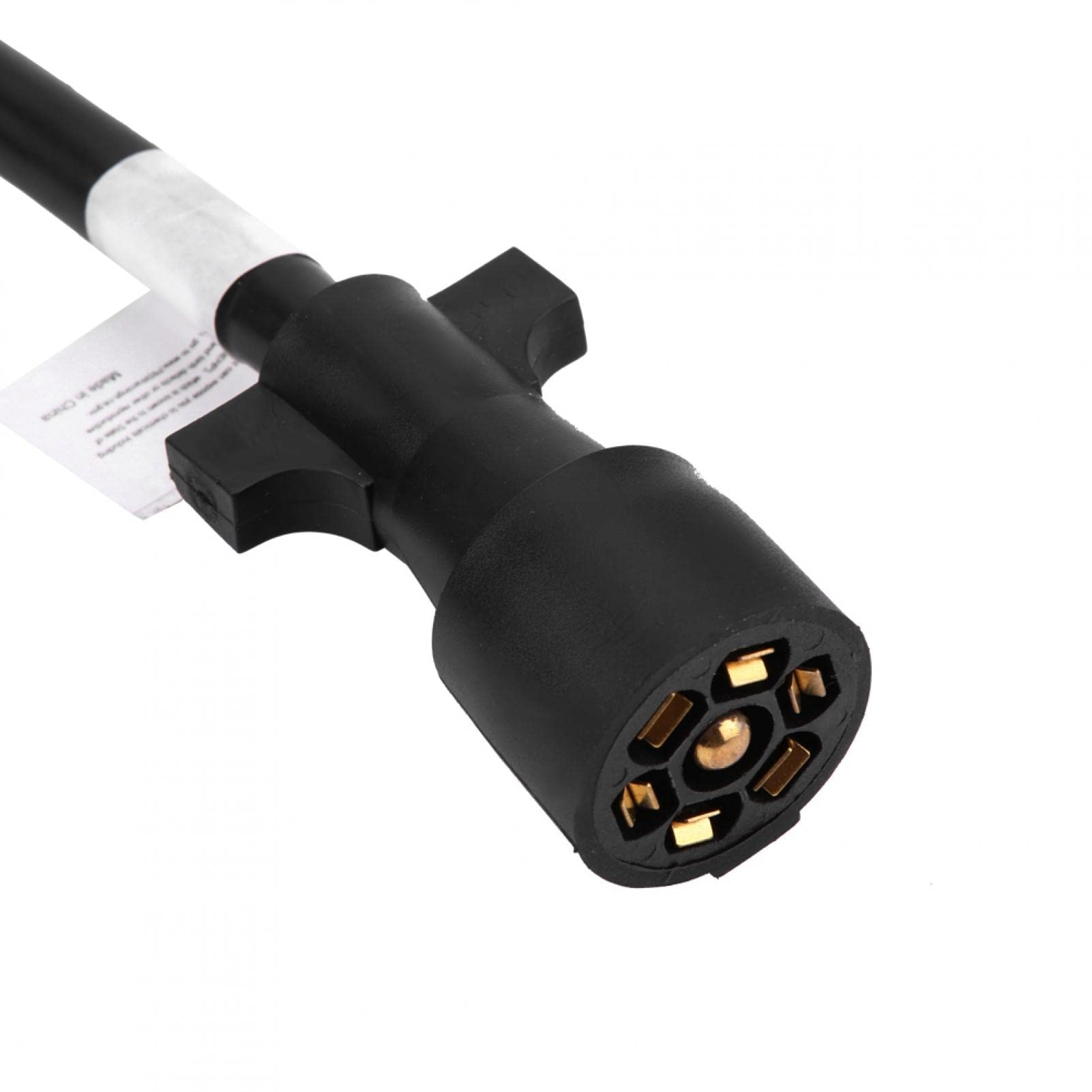 Cable de enchufe para remolque, resistente, de 7 vías, cable de remolque en línea con caja de conexiones de 7 pandillas con cable de 8 pies, adecuado para remolques Rvs, caravanas, camiones de comida,